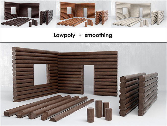Logs - log house 3D model