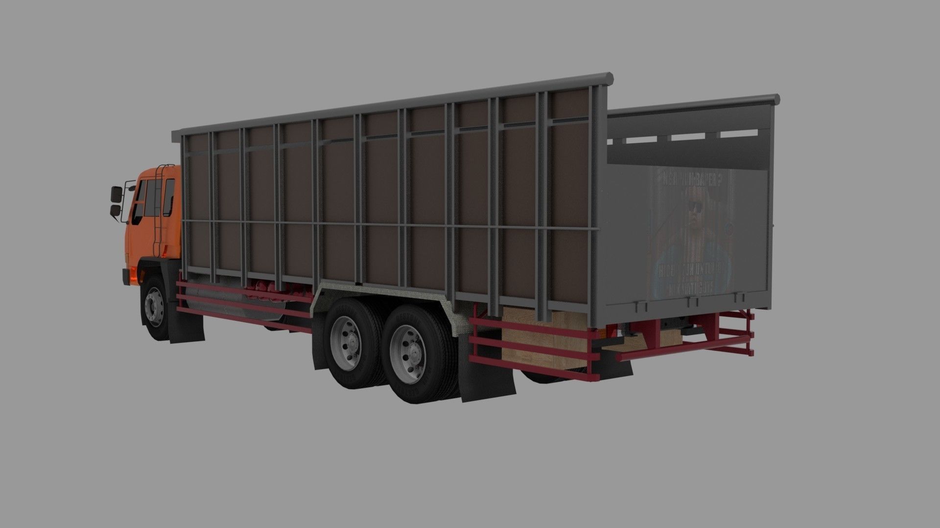 MITSUBISHI FUSO FN 527 SM Low-poly 3D model_5