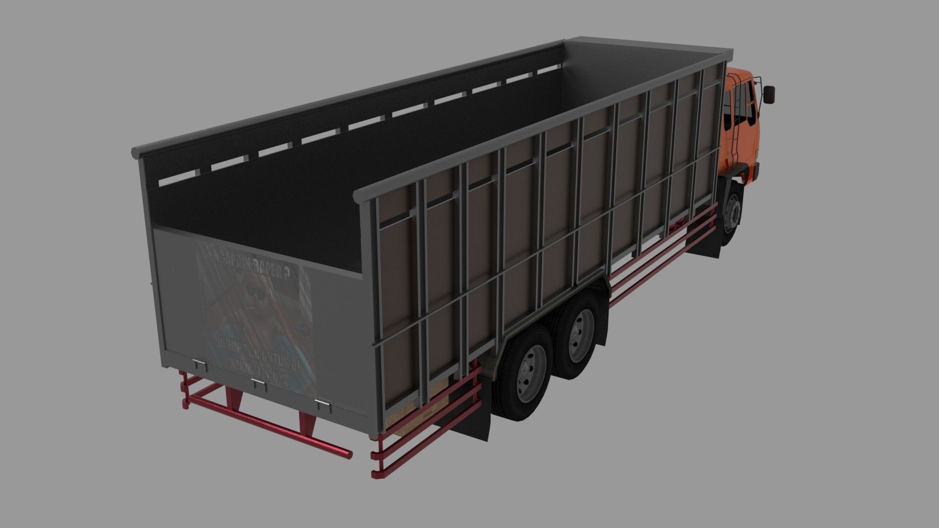 MITSUBISHI FUSO FN 527 SM Low-poly 3D model_7