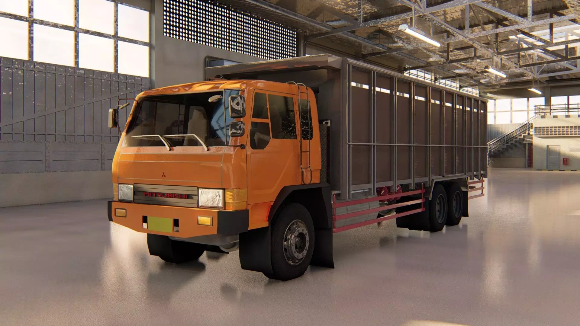 MITSUBISHI FUSO FN 527 SM Low-poly 3D model_0