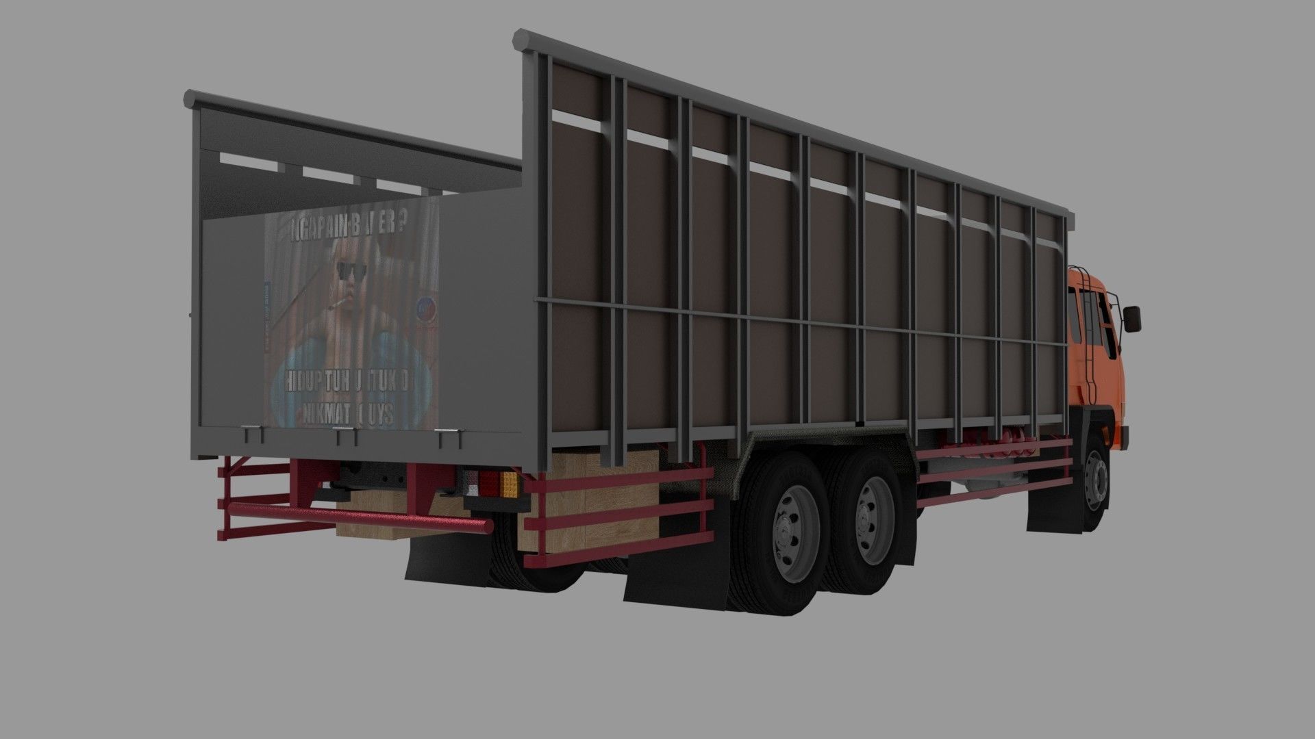 MITSUBISHI FUSO FN 527 SM Low-poly 3D model_6