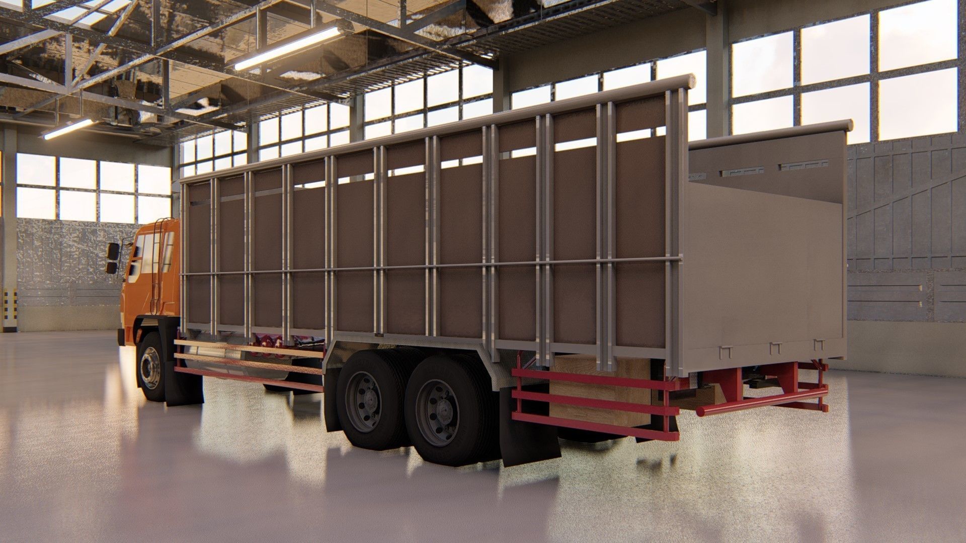 MITSUBISHI FUSO FN 527 SM Low-poly 3D model_9