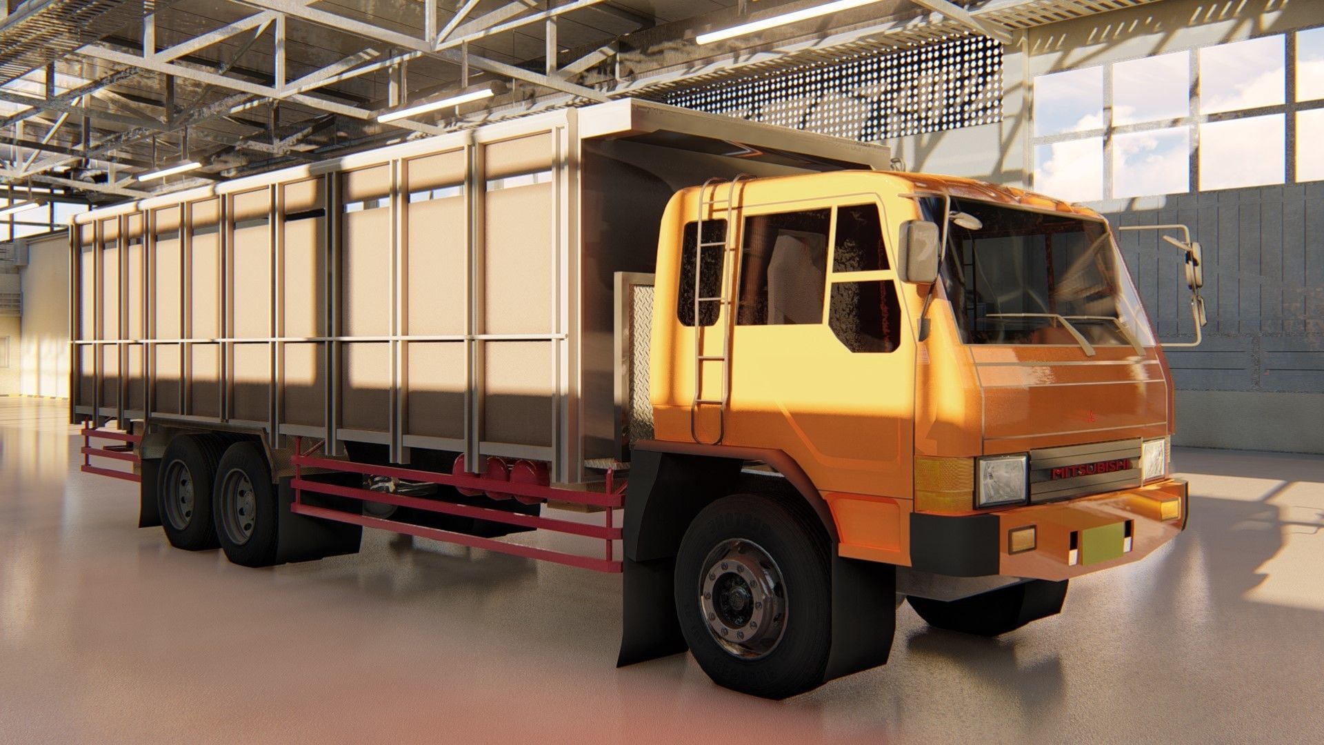 MITSUBISHI FUSO FN 527 SM Low-poly 3D model_1