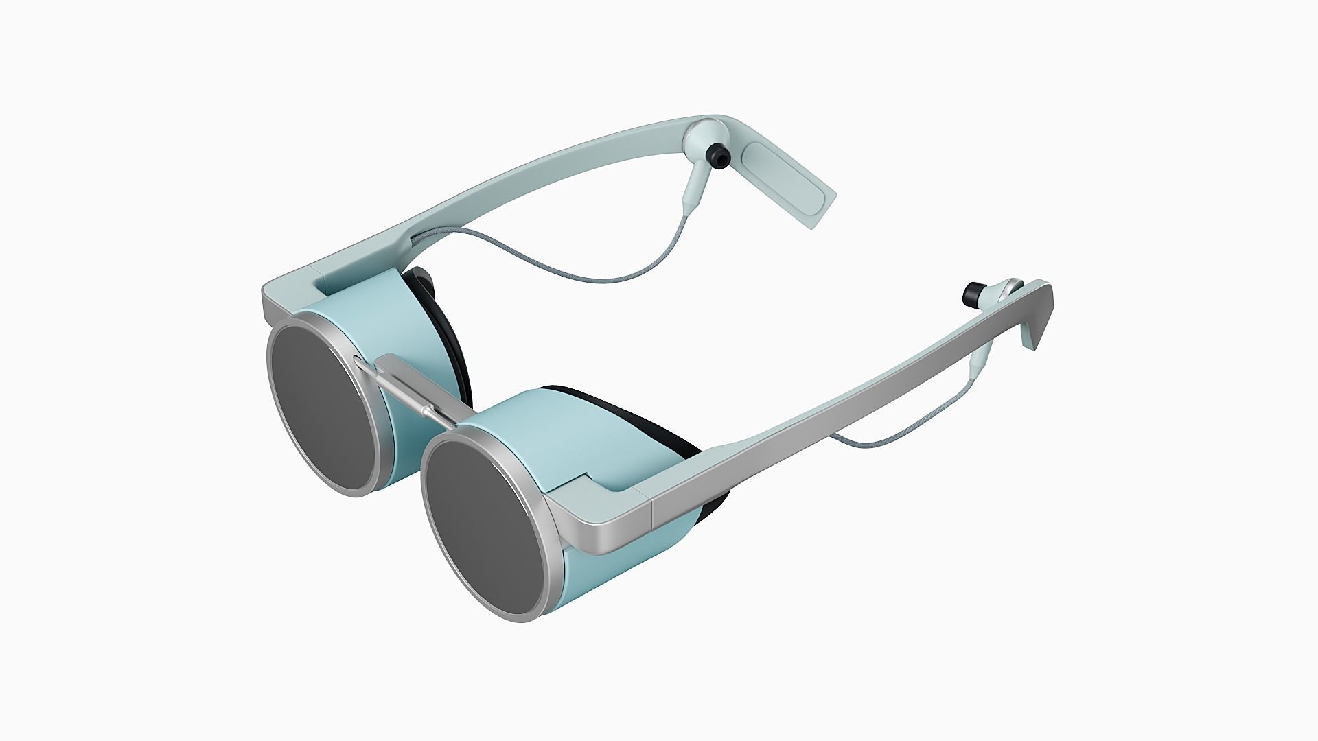 Modern looking minimalist VR headset Low-poly 3D model_9