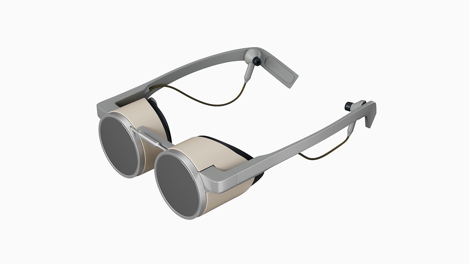 Modern looking minimalist VR headset Low-poly 3D model_10