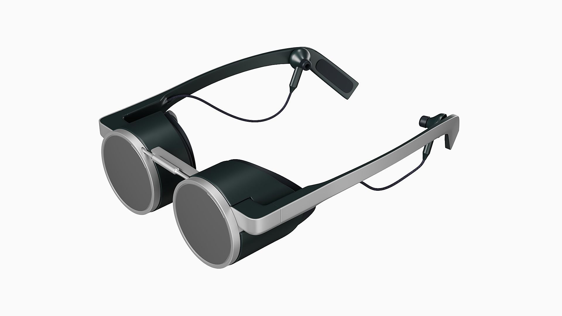 Modern looking minimalist VR headset Low-poly 3D model_7