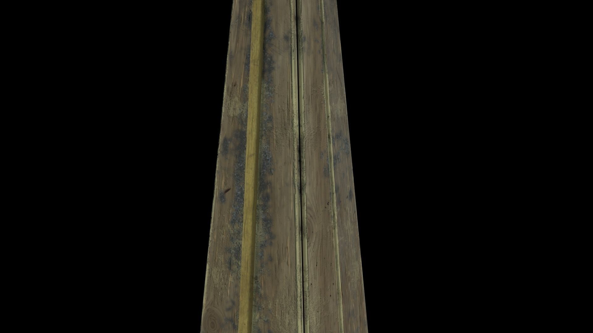 Lamp on Wood Wild West Low-poly 3D model_4