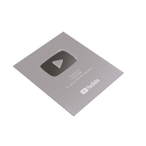Youtube Silver Play Button 3D model
