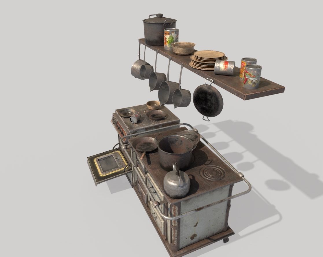 Abandoned Kitchen 3D model_11