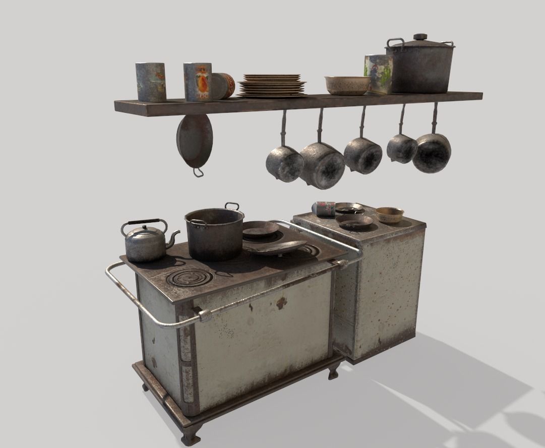 Abandoned Kitchen 3D model_8