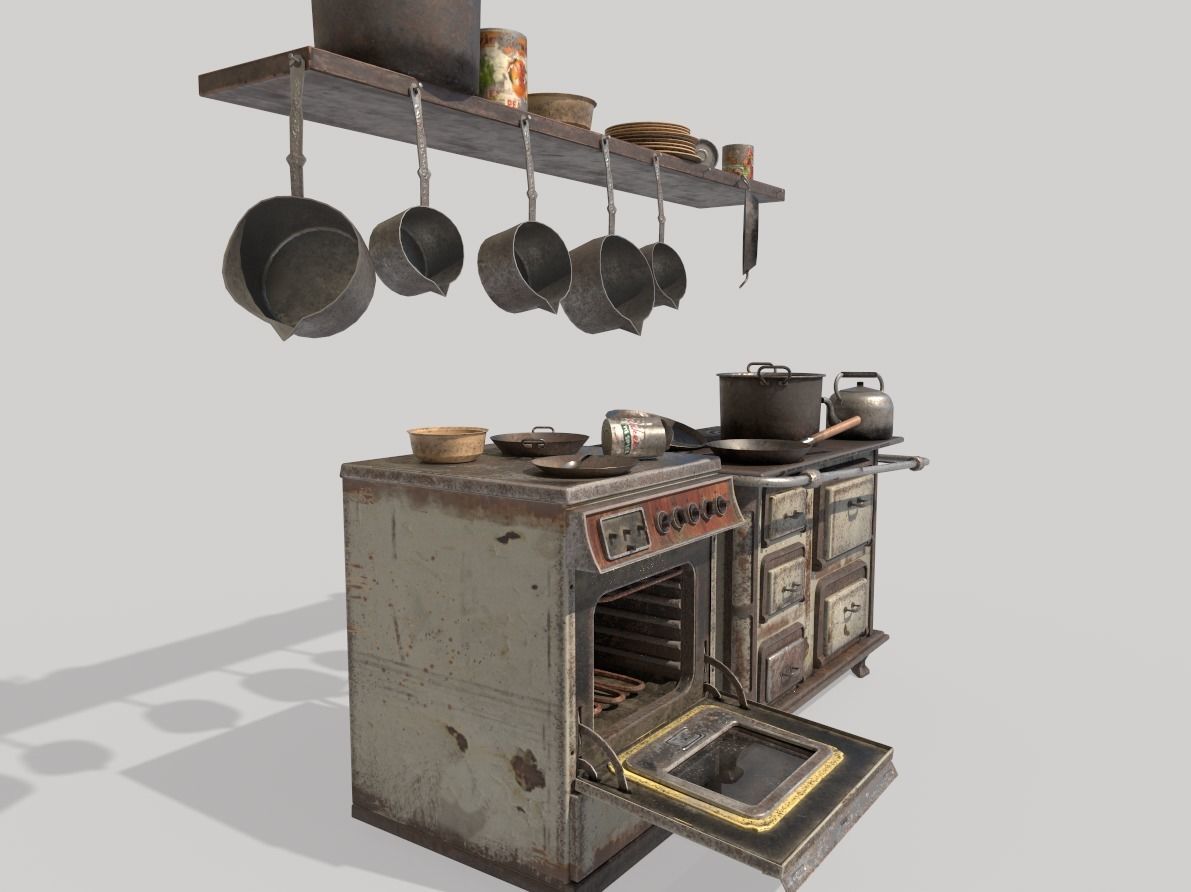 Abandoned Kitchen 3D model_9