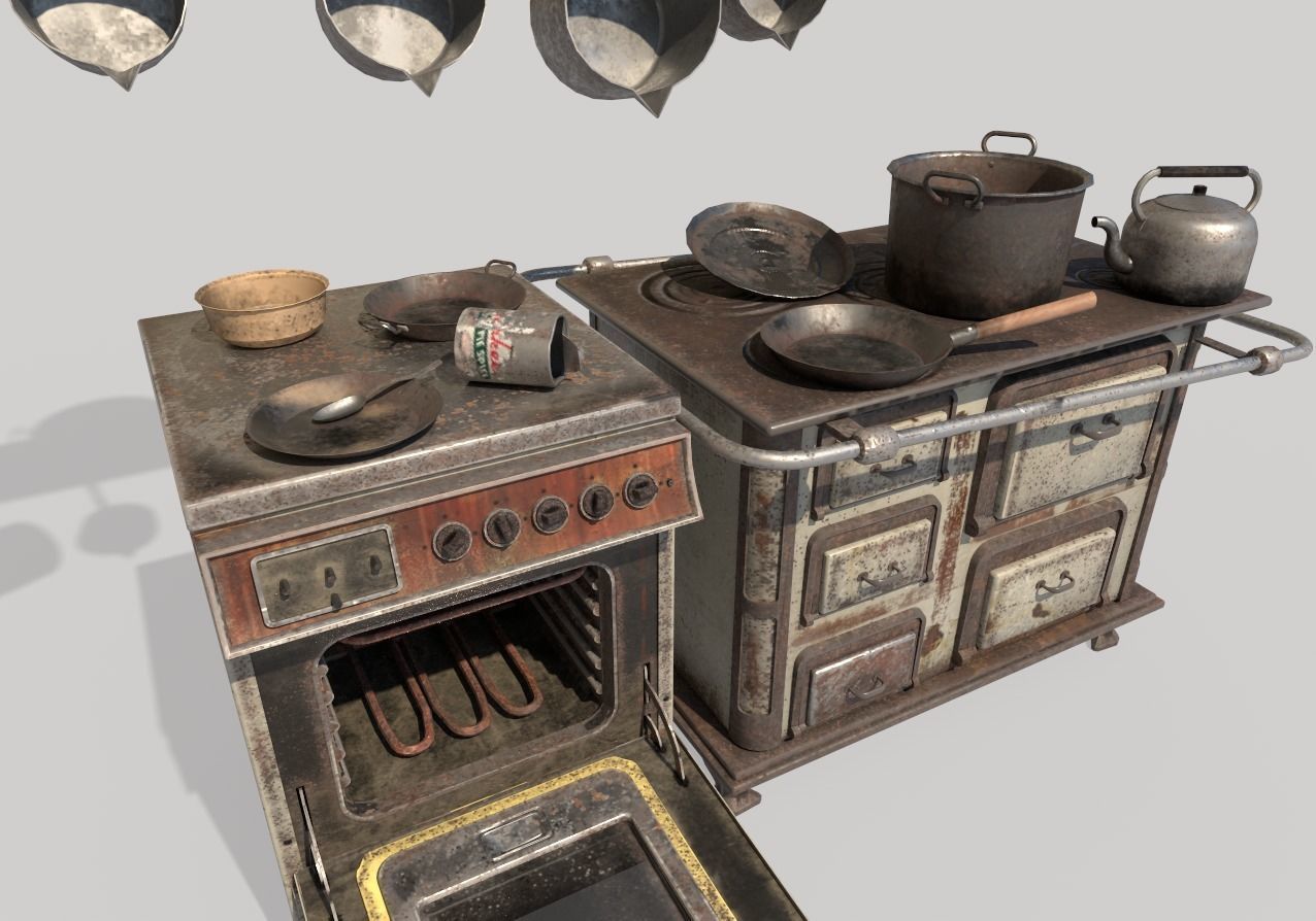 Abandoned Kitchen 3D model_3