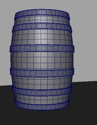 Wooden barrel 3D model_4