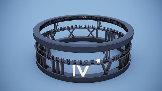 jewellery  clock-ring  3D print model