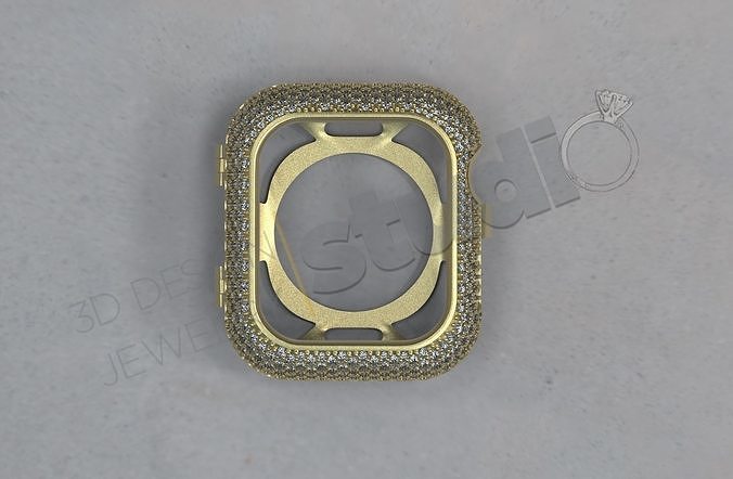 Apple iWatch series 5 40mm cover with diamonds 3D print model