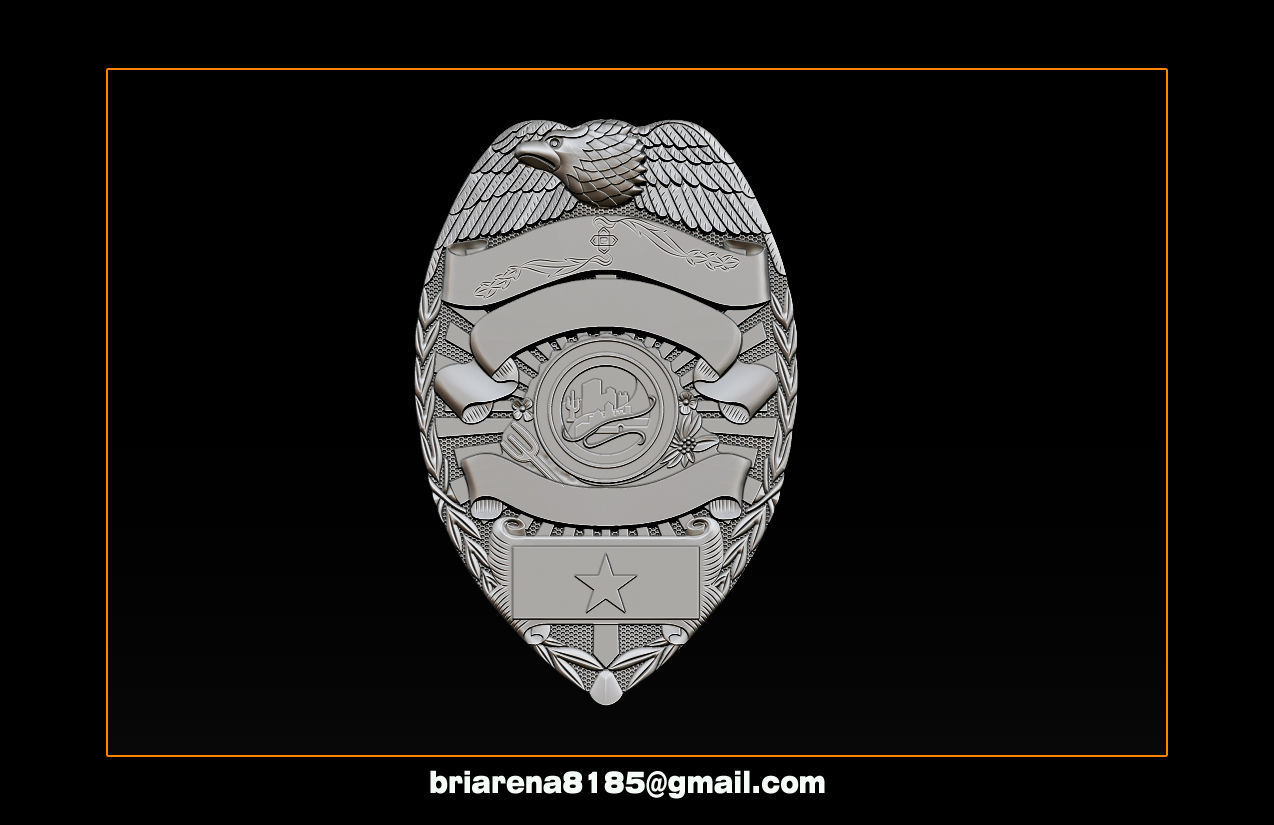Tucson Arizona Badge - 3D Badges Collection 3D print model_8