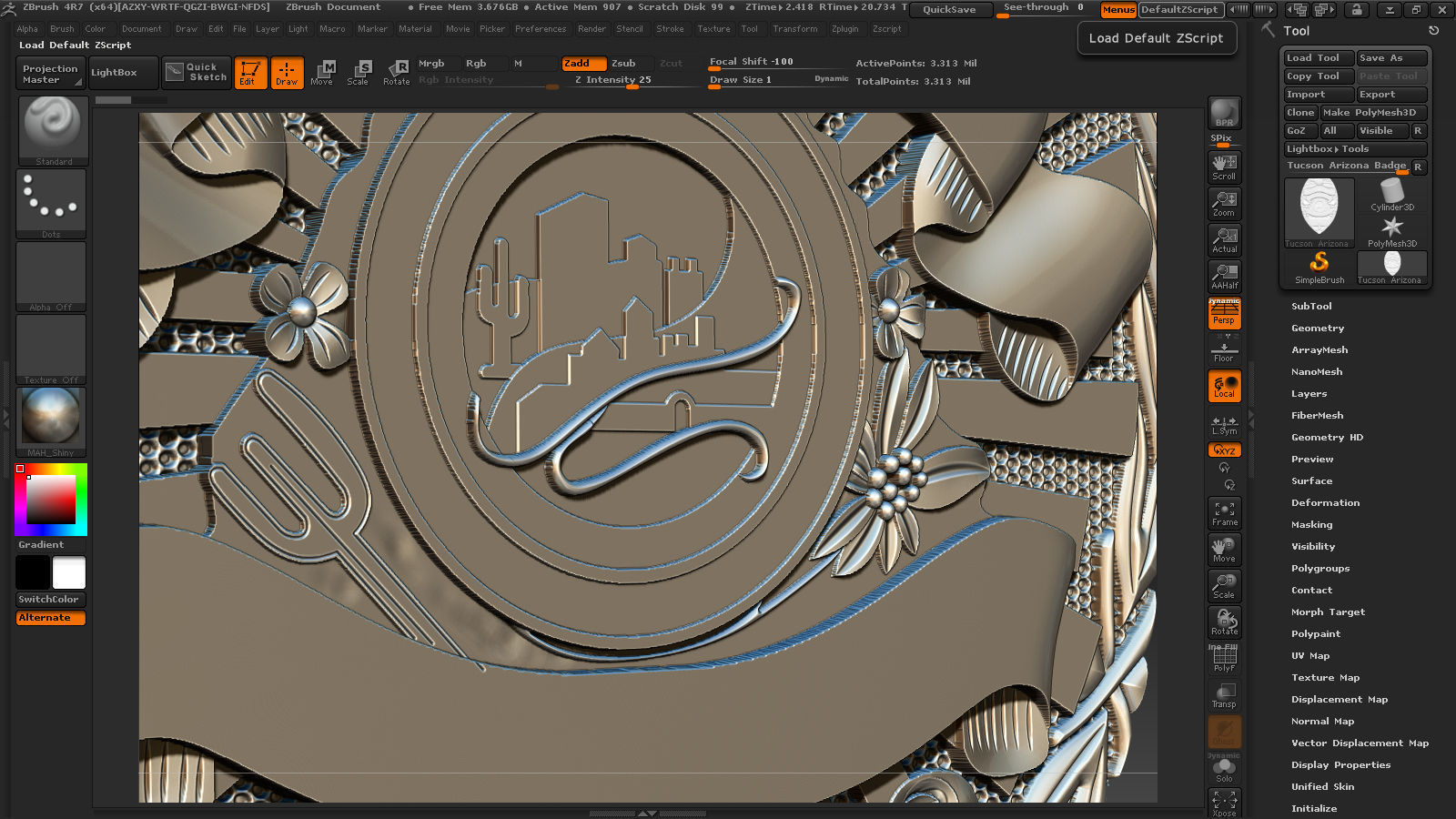 Tucson Arizona Badge - 3D Badges Collection 3D print model_29