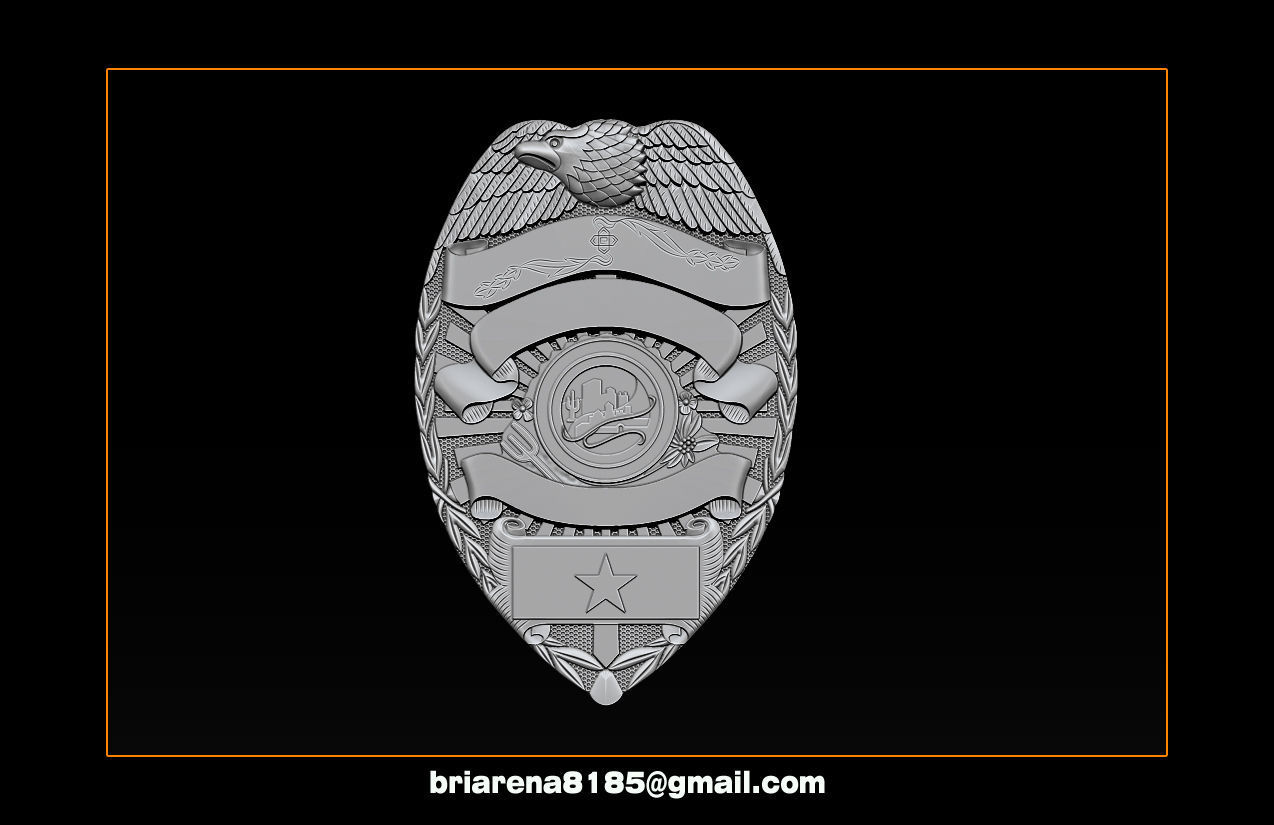 Tucson Arizona Badge - 3D Badges Collection 3D print model_9