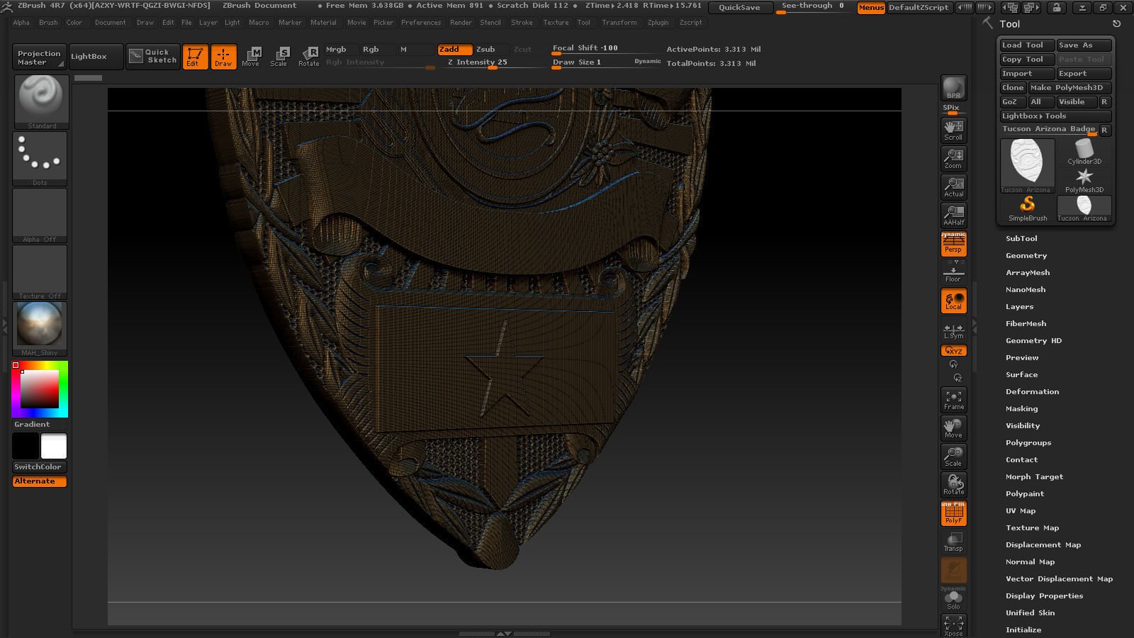 Tucson Arizona Badge - 3D Badges Collection 3D print model_31
