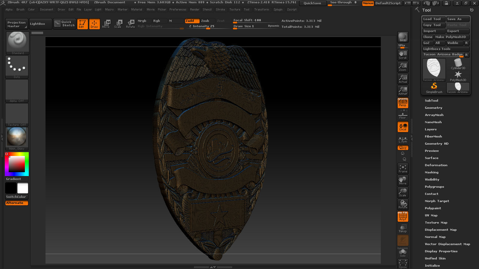 Tucson Arizona Badge - 3D Badges Collection 3D print model_30
