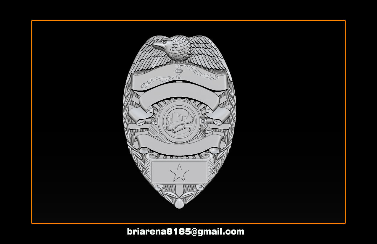 Tucson Arizona Badge - 3D Badges Collection 3D print model_7