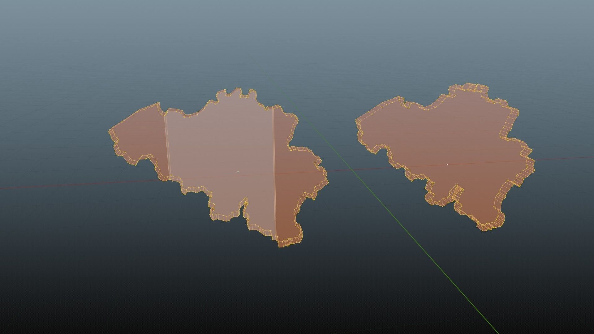 Belgium map symbol Low-poly 3D model_6