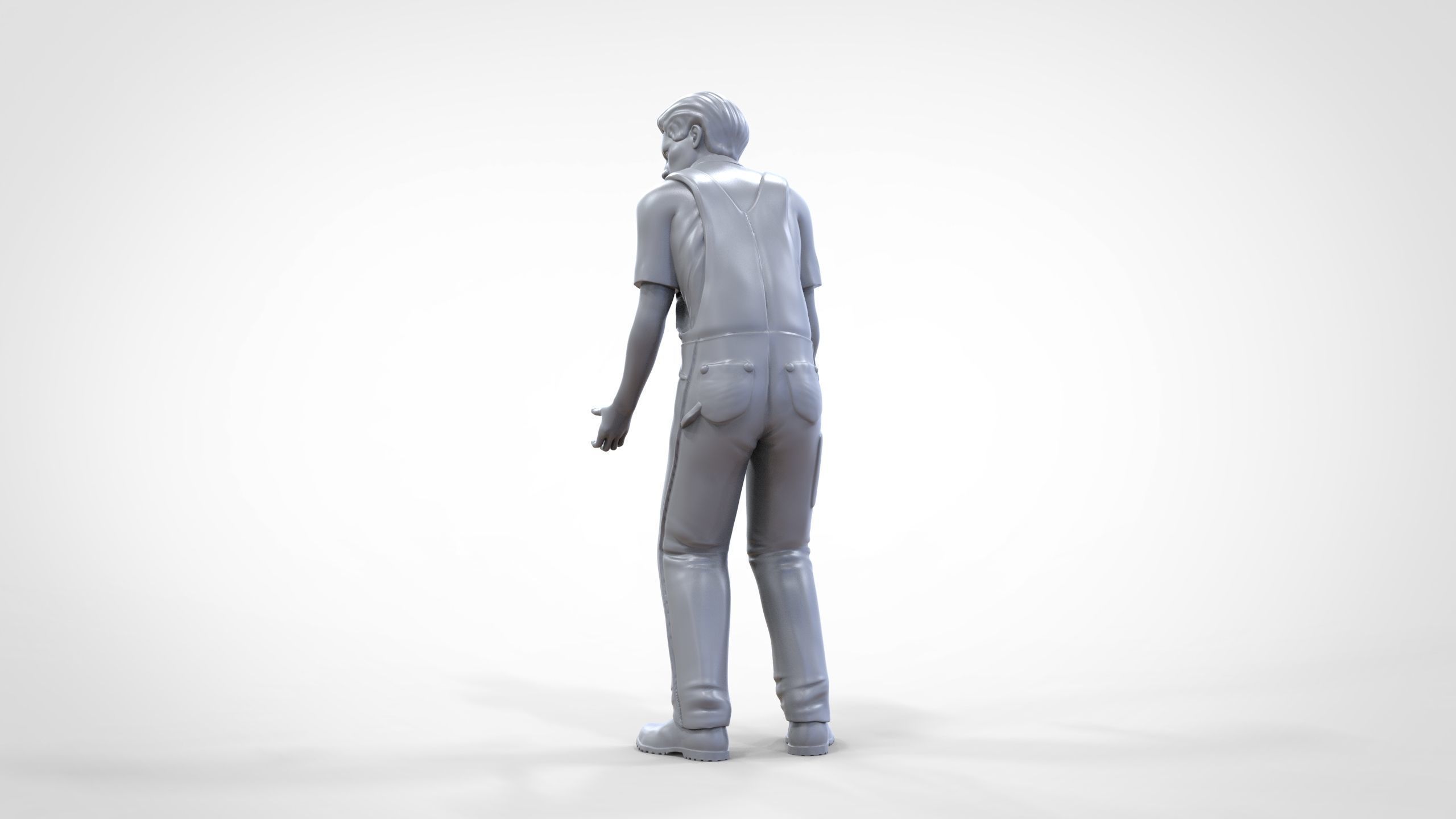 N4 Mechanic Opening car hood or Construction worker 3D print model_21