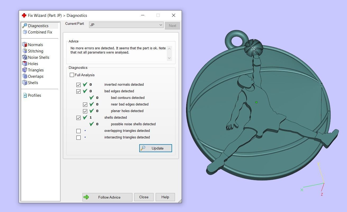 Jordan pendant trinket basketball jump slamdunk 3D print model_2