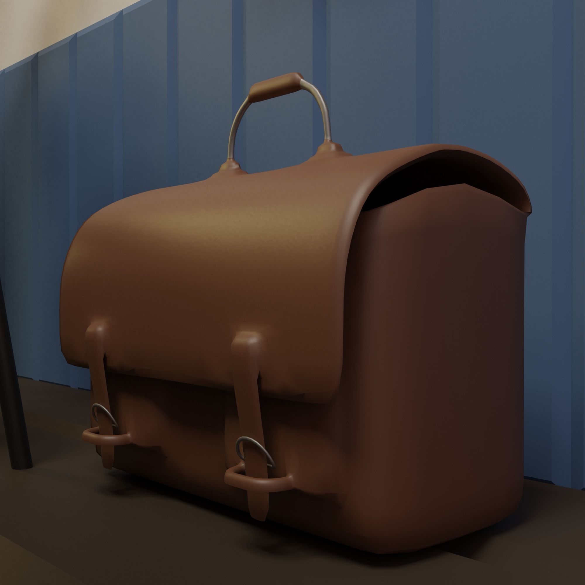 Classroom clock on wall Low-poly 3D model_7