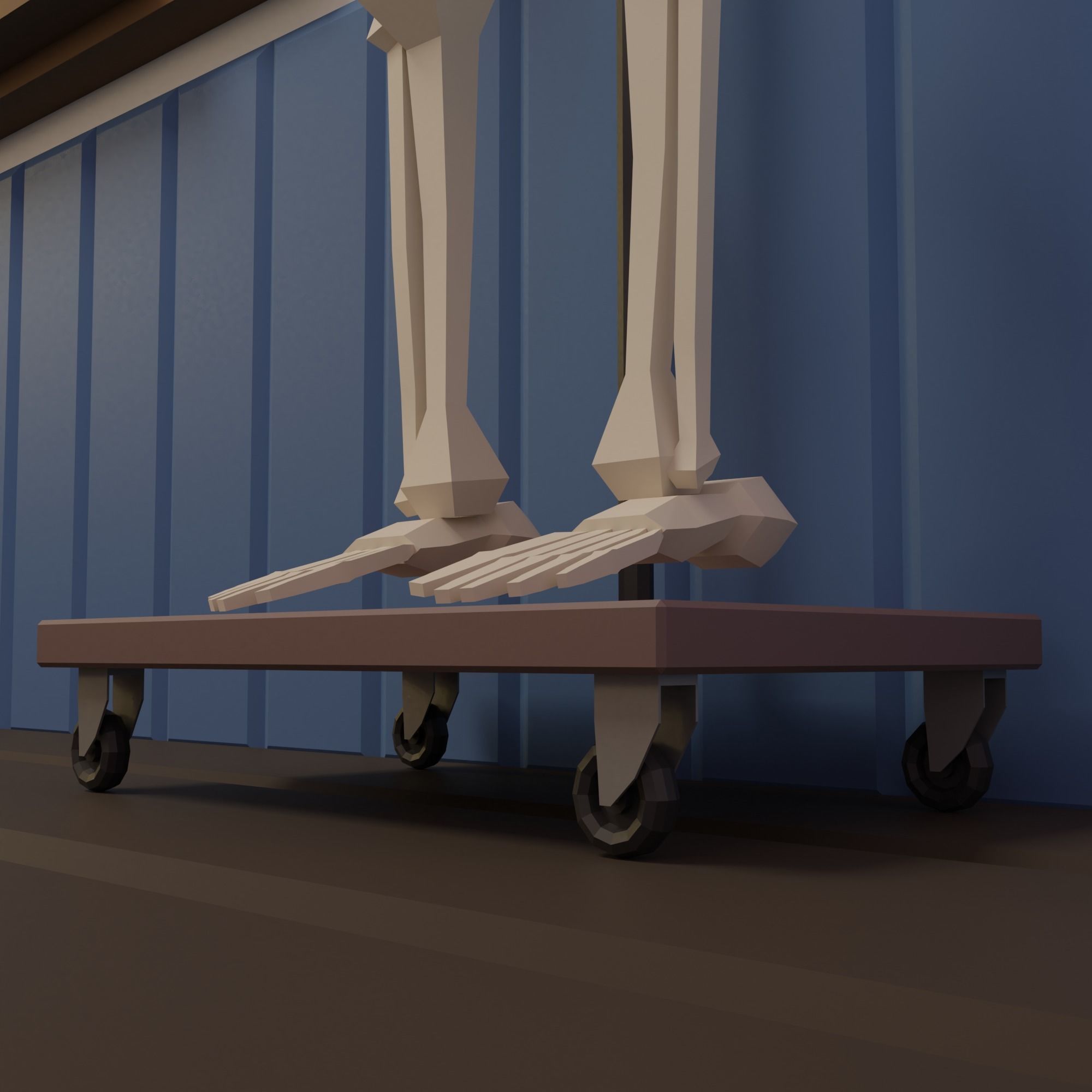 Classroom clock on wall Low-poly 3D model_16