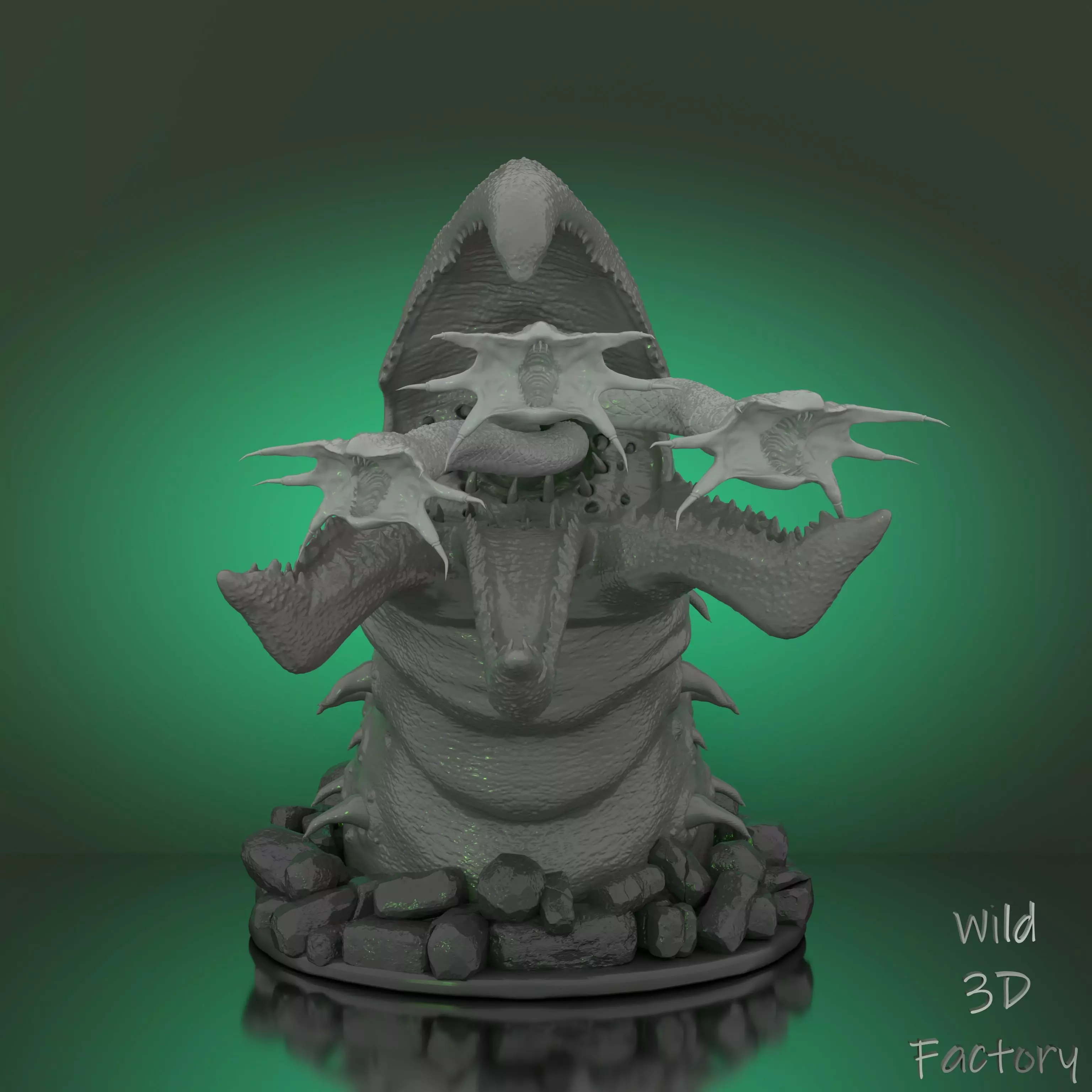 Graboid from Tremors Statue - 3D Print Model testes and printed 3D print model