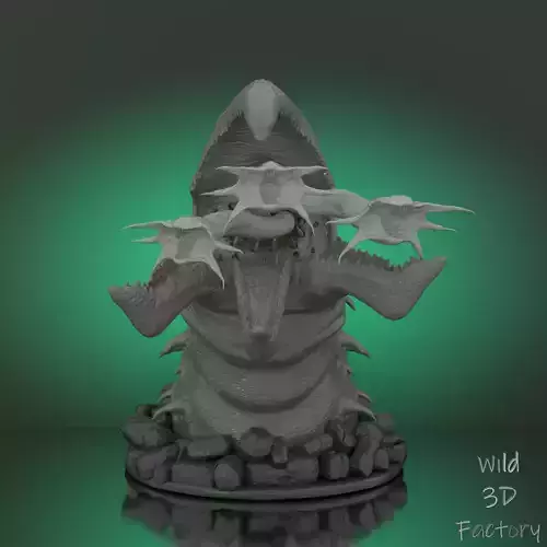 Graboid from Tremors Statue -  3D Print Model testes and printed 3D print model