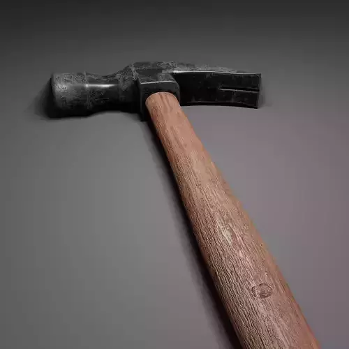 Hammer 3D Model Low-Poly