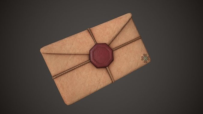 Envelope Old Letter Low-poly 3D model