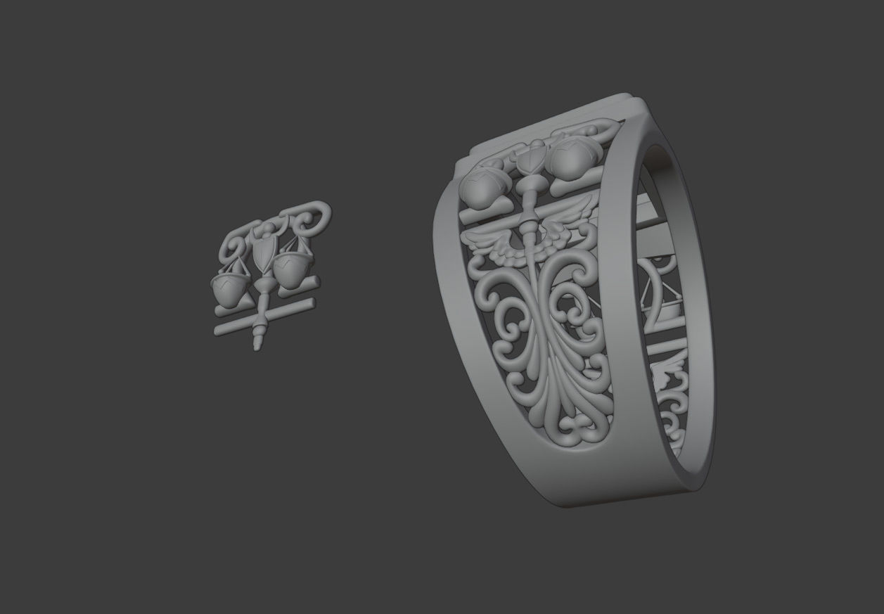 Libra zodiac sign 3D print model_3