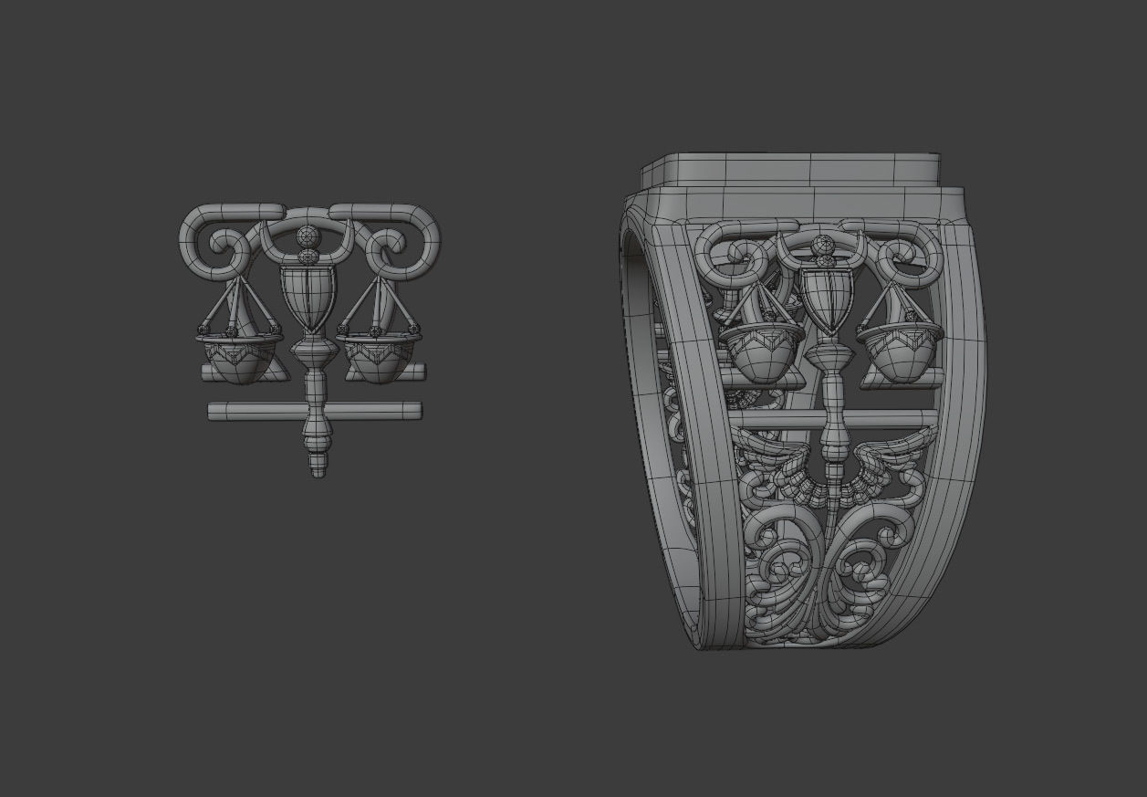 Libra zodiac sign 3D print model_4