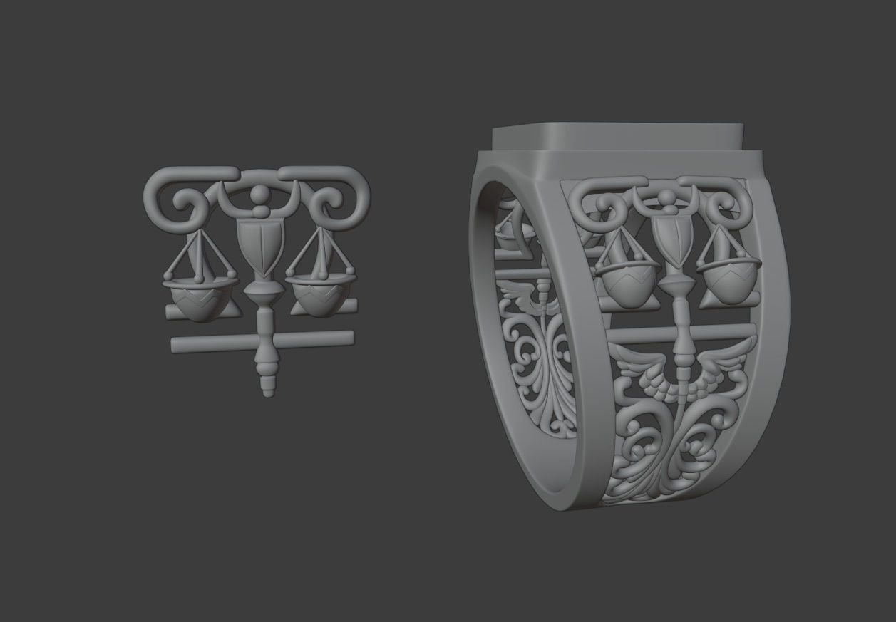 Libra zodiac sign 3D print model_2