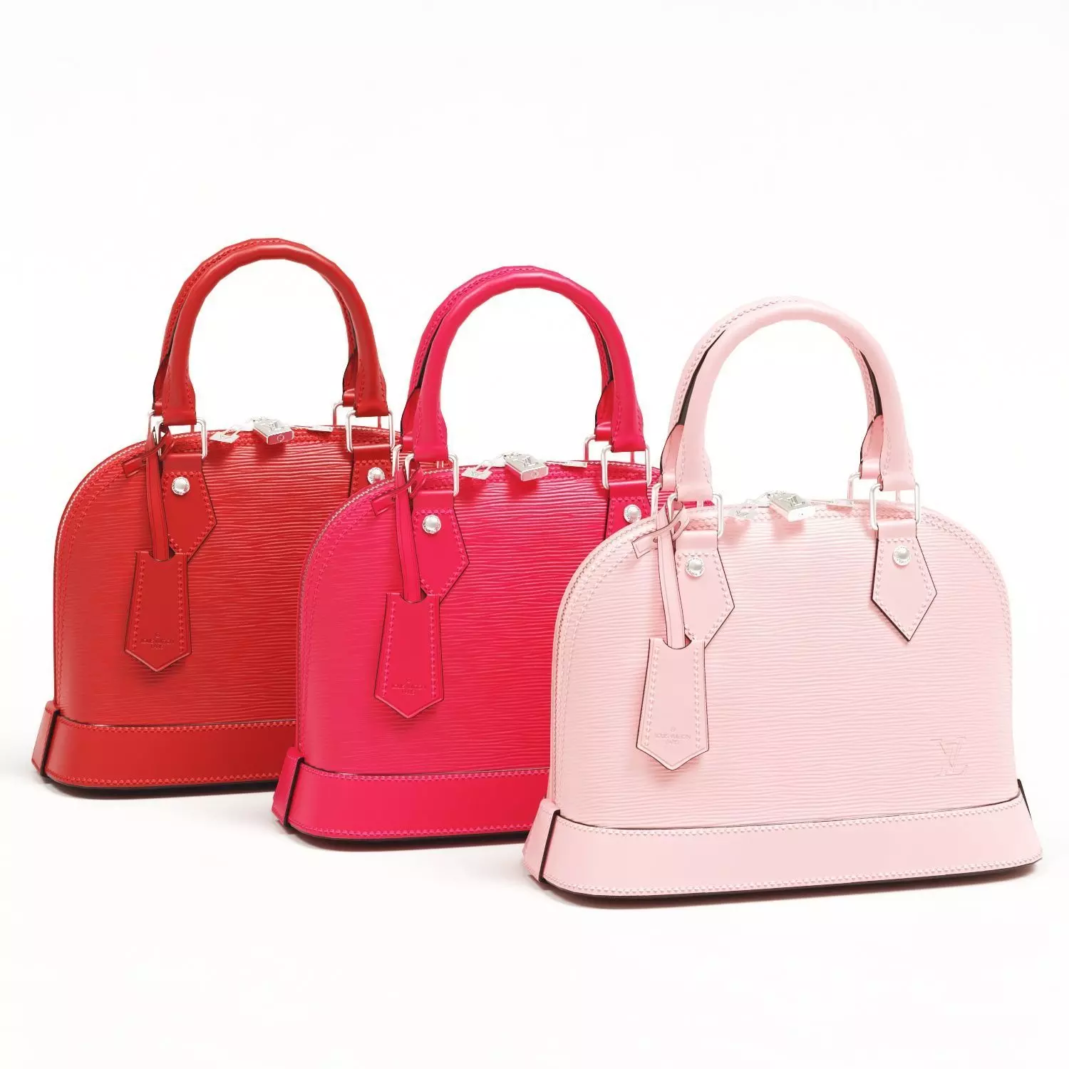 Louis Vuitton Alma BB Top Handle Bag in Epi Leather Warm Low-poly 3D model_0