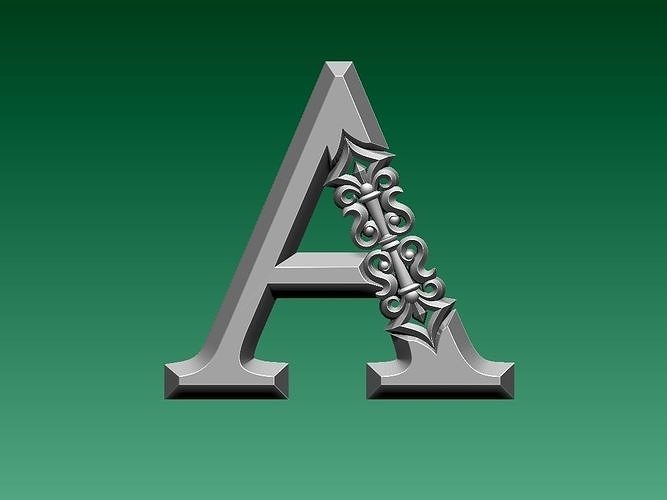 letter A 3D print model