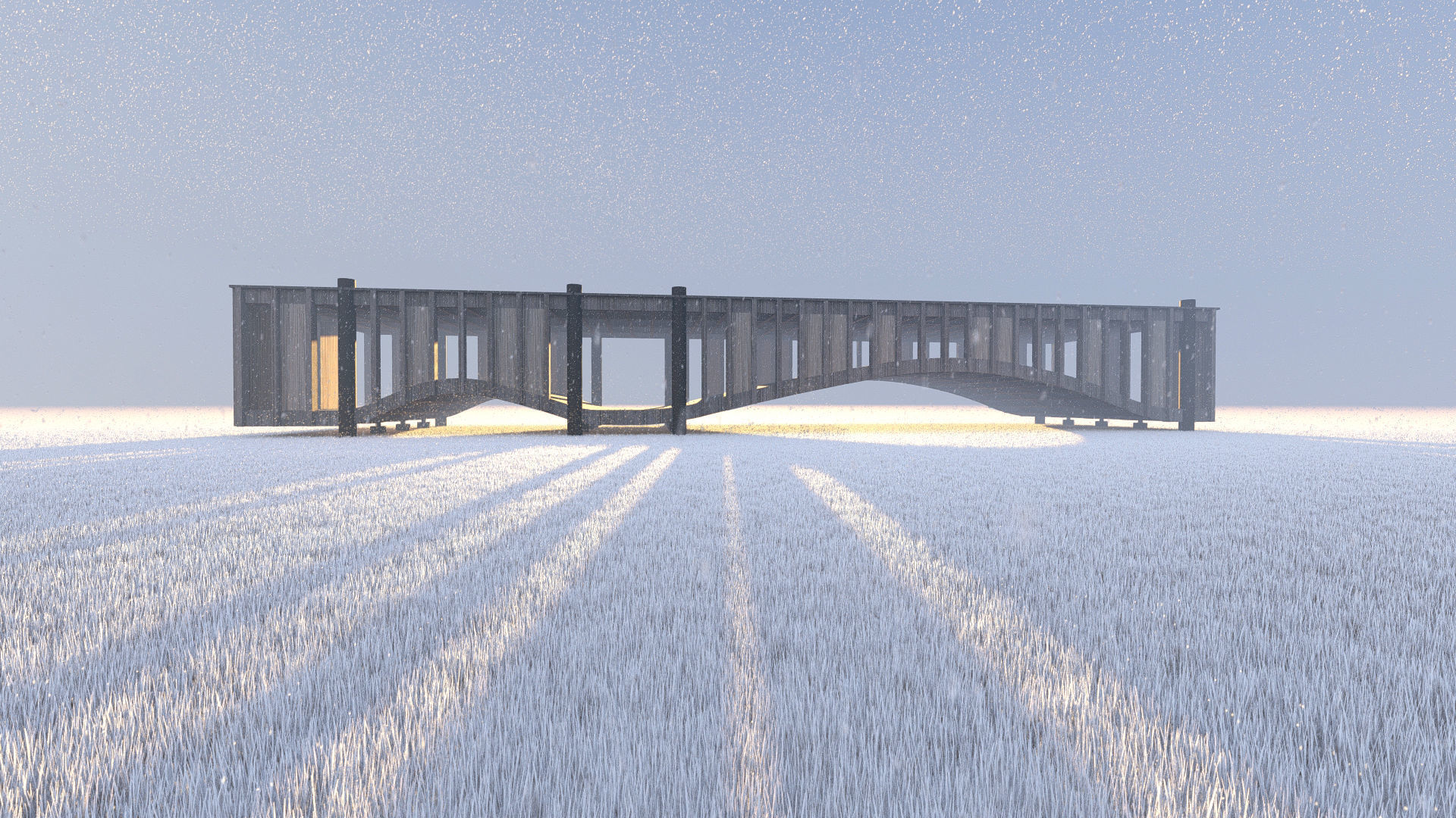 Modern Multipurpose Outdoor Space - Pavillion 3D model_1