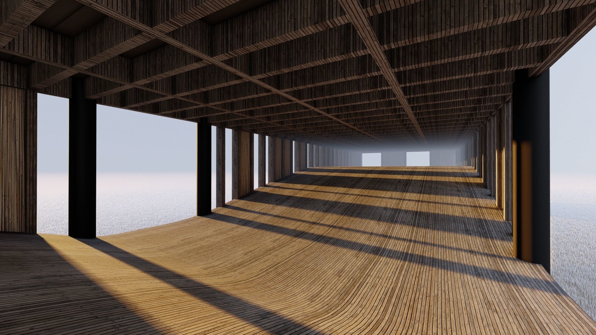 Modern Multipurpose Outdoor Space - Pavillion 3D model_5