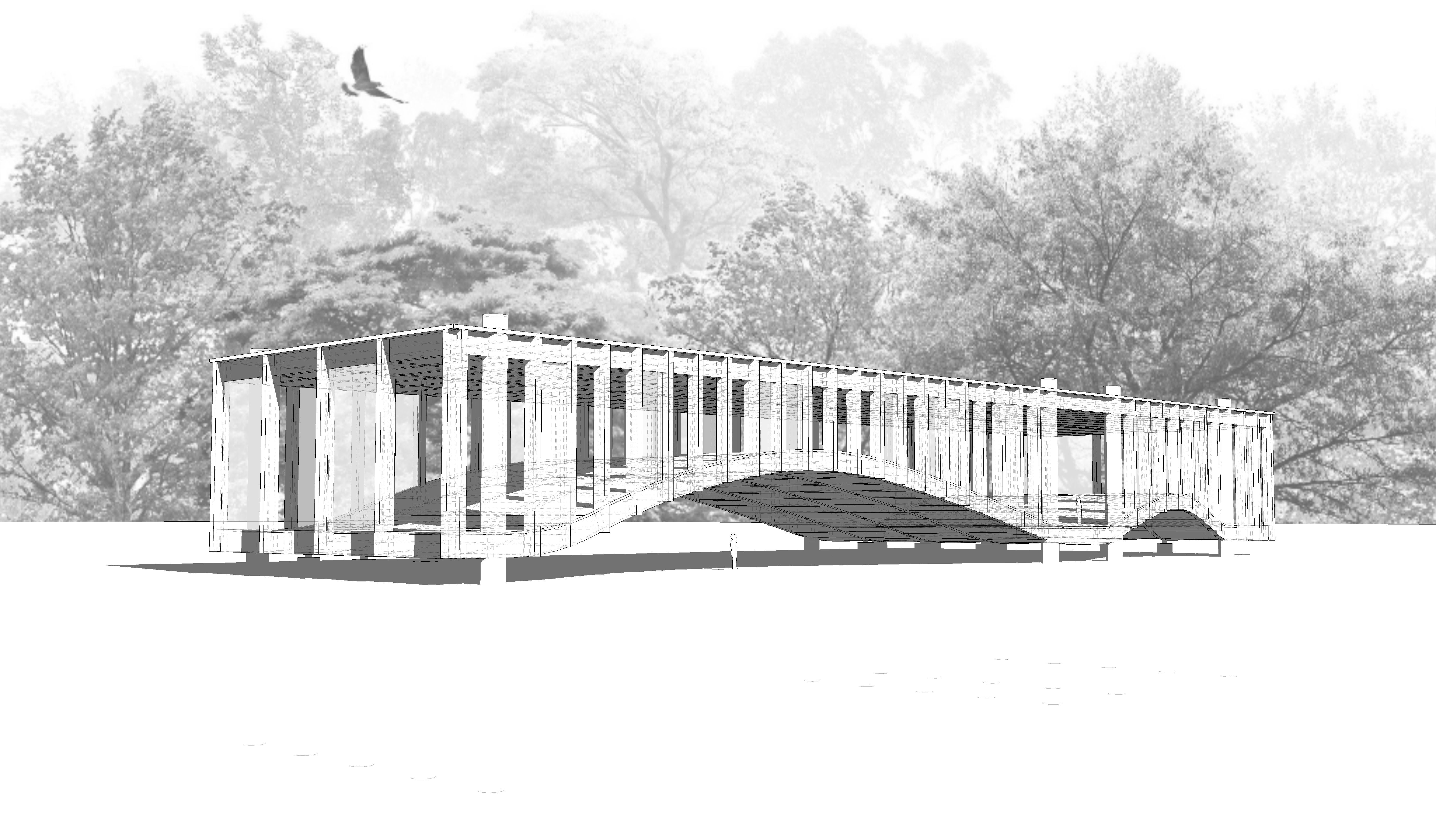 Modern Multipurpose Outdoor Space - Pavillion 3D model_4