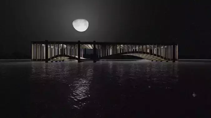 Modern Multipurpose Outdoor Space - Pavillion 3D model