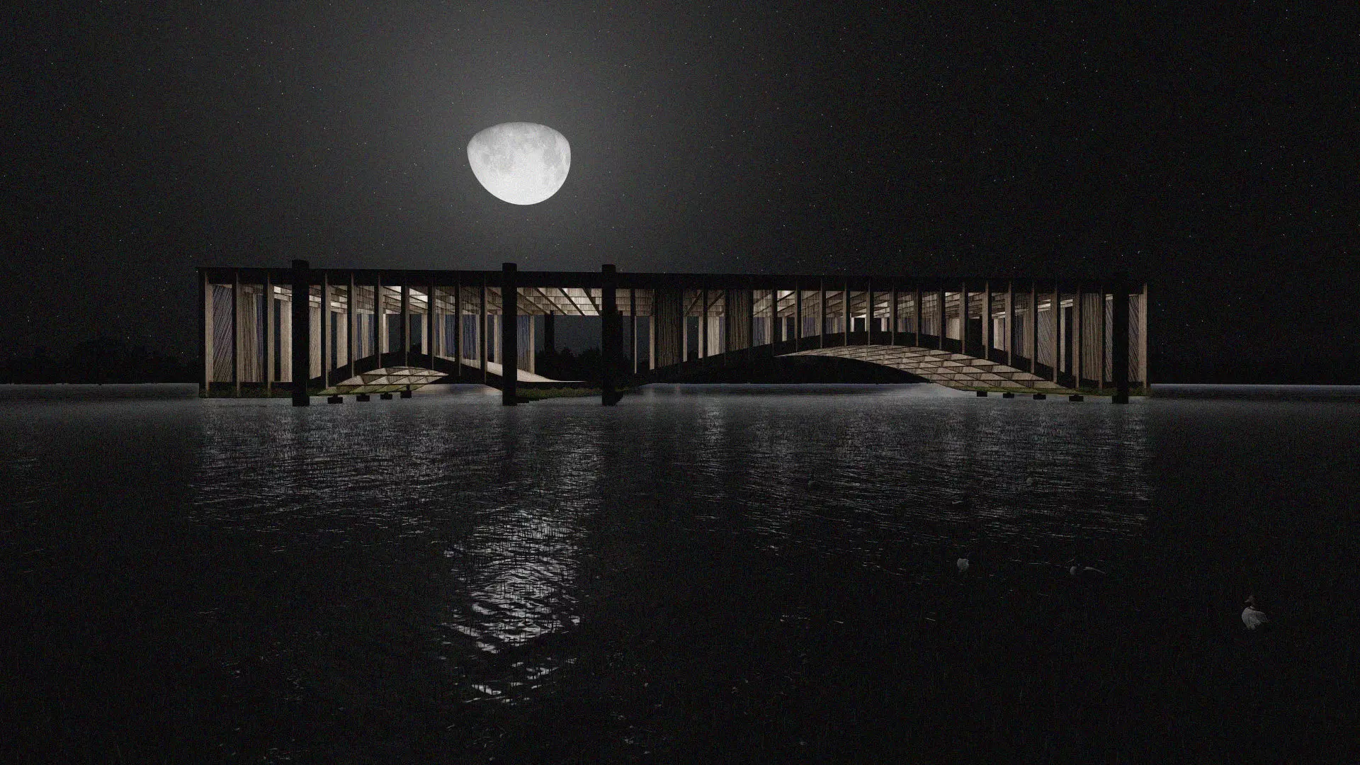 Modern Multipurpose Outdoor Space - Pavillion 3D model_0