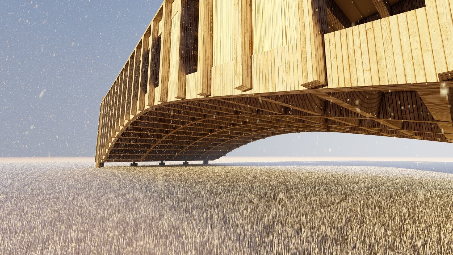 Modern Multipurpose Outdoor Space - Pavillion 3D model_2