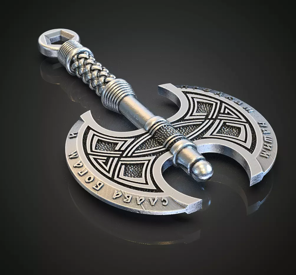 Axe pendant 3D print model_0
