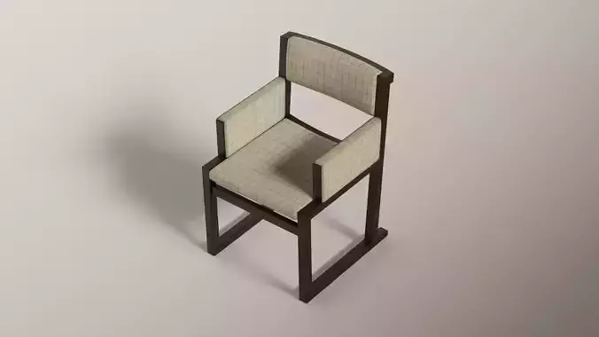 Camerich Emily armchair - white artificial leather Low-poly 3D model