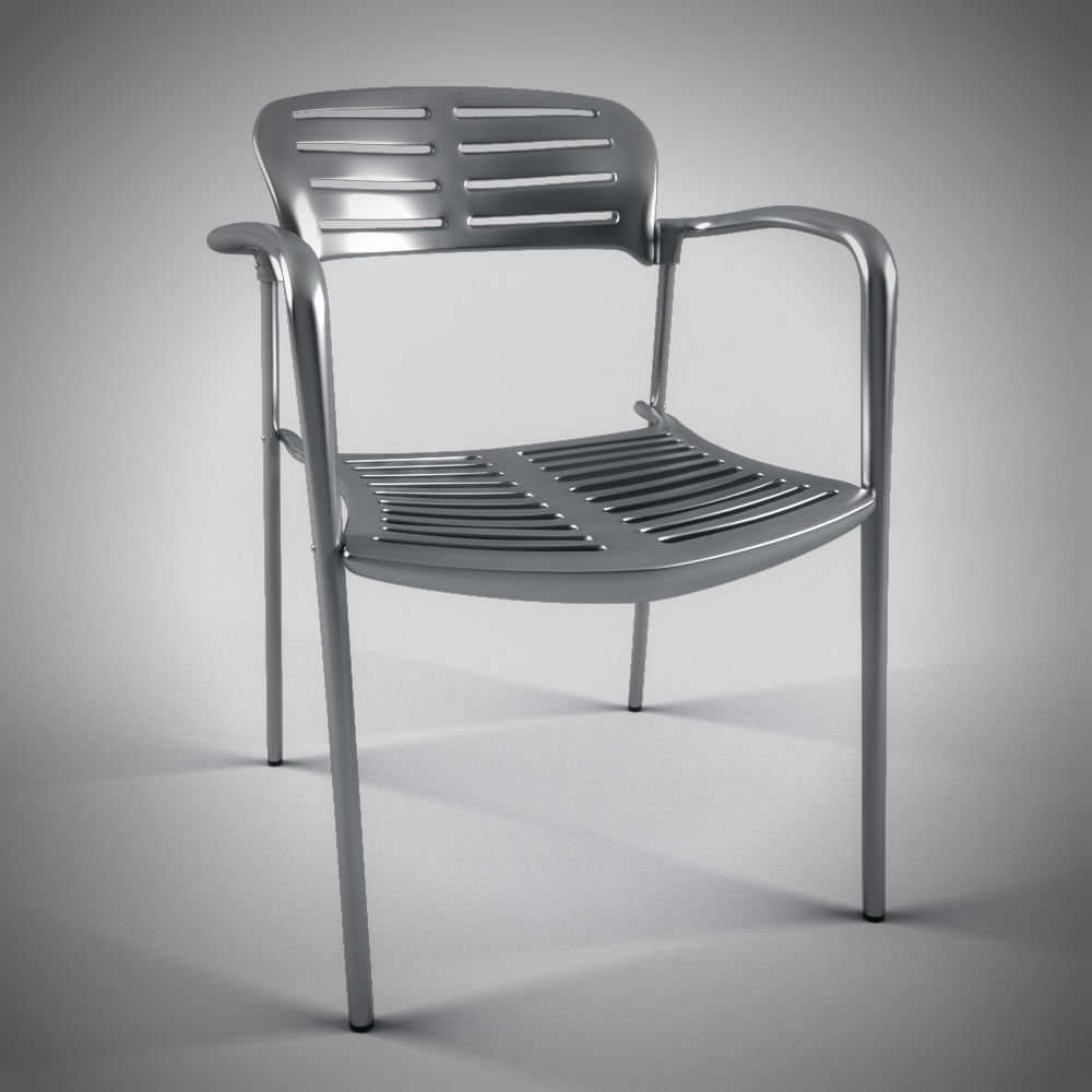 Toledo Stacking Chair and Pensi Table 3D model_2