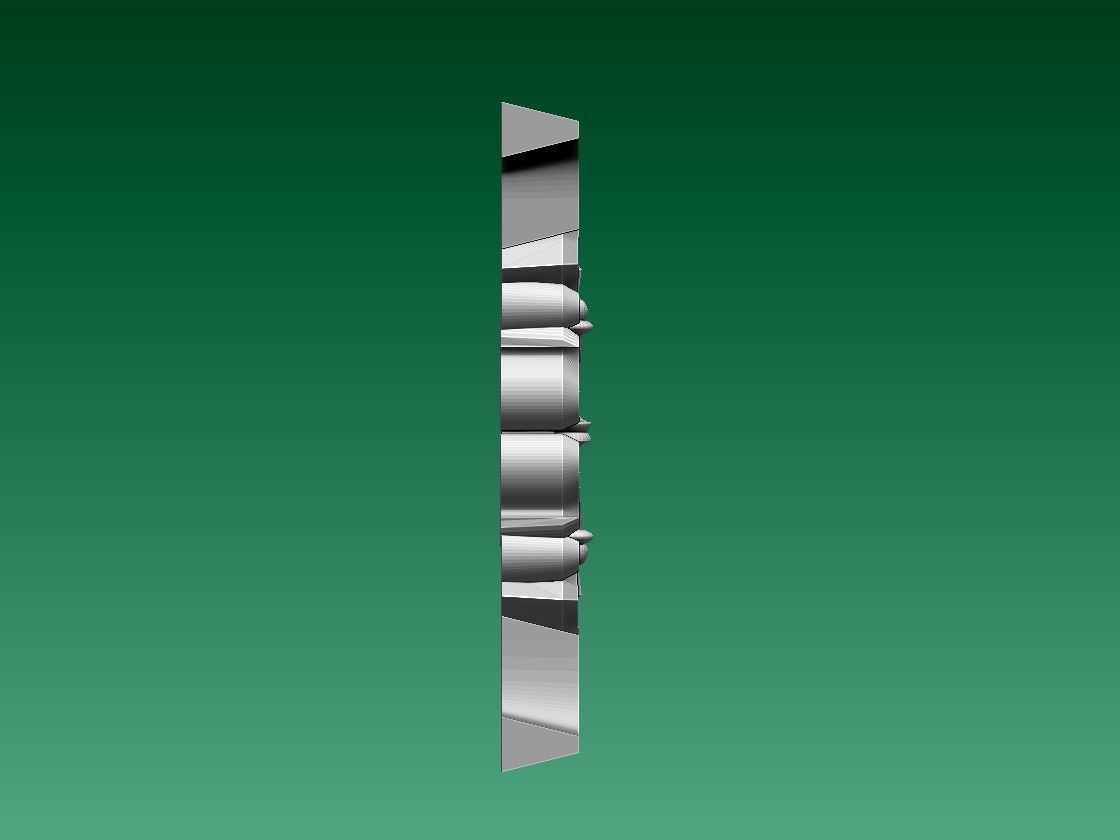 letter I screw 3D print model_3