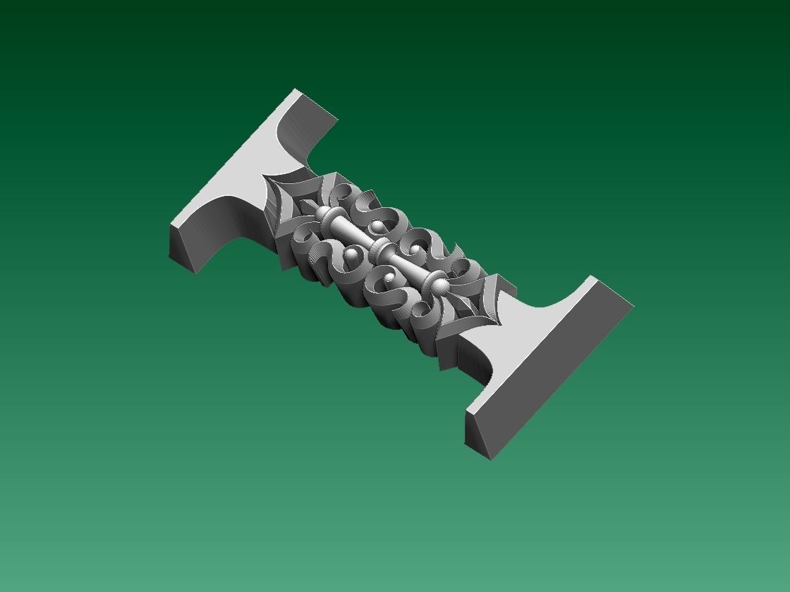 letter I screw 3D print model_1